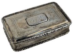 19TH CENTURY VICTORIAN HALLMARKED SILVER SNUFF BOX
