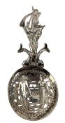 19TH CENTURY VICTORIAN HALLMARKED SILVER ARMORIAL SPOON & OTHERS
