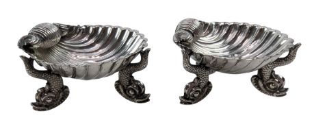 PAIR OF 19TH CENTURY VICTORIAN HALLMARKED SILVER OPEN TABLE SALTS