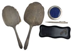 EDWARD VII HALLMARKED SILVER PHOTO FRAME & SILVER DRESSING TABLE SET