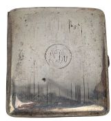 20TH CENTURY GEORGE V HALLMARKED SILVER CIGARETTE CASE