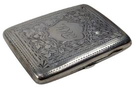 EARLY 20TH CENTURY EDWARD VII HALLMARKED SILVER CIGARETTE CASE