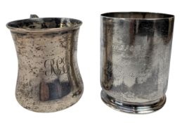 EDWARD VII HALLMARKED SILVER CHRISTENSING CUP & ANOTHER
