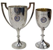HALLMARKED SILVER TROPHY CUPS FOR LANCASHIRE & YORKSHIRE RAILWAY