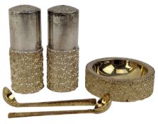 STUART DEVLIN (AUSTRALIAN) HALLMARKED SILVER CONDIMENT / CRUET SET