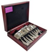 CASED ELIZABTH II CANTEEN OF HALLMARKED SILVER CUTLERY BY MAPPIN & WEBB