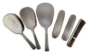 20TH CENTURY GEORGE VI HALLMARKED SILVER DRESSING TABLE VANITY SET