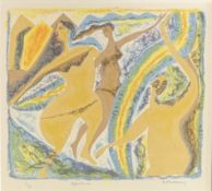 H. MULRONEY (20TH CENTURY) - AQUA DANCE - ORIGINAL PRINT
