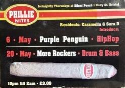 PURPLE PENGUIN & MORE ROCKERS, 1990S FLYER - BRISTOL INTEREST