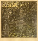 UNKNOWN RUSSIAN ARTIST (20TH CENTURY) - FISHERMAN, 1982 - LINOCUT