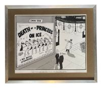 STANLEY MCMURTRY, AKA MAC - MRS THATCHER ON THE PHONE... - ORIGINAL SATIRICAL CARTOON