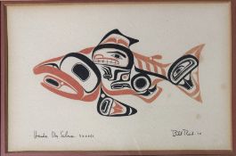 BILL REID (CANADIAN 1920-1998) - SKAAGI SIGNED LITHOGRAPH