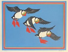 TASS BELL (20TH CENTURY) - PUFFINS, 1981 - LIMITED EDITION LITHOGRAPH