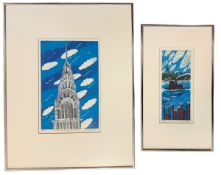 ROBERT CLARENCE (AMERICAN) - TWO LIMITED EDITION SIGNED COLOUR PRINTS OF NEW YORK