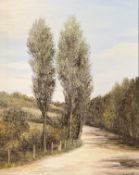 ANN CELIA FREEMAN (20TH CENTURY) - UNTITLED OIL ON CANVAS LANDSCAPE