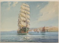 A.D. BELL AKA WILFRED KNOX (1887-1966) - AWAITING A PILOT, 1900 - WATERCOLOUR