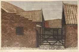 VALERIE THORNTON (1931-1991) - NEDGING, 1981 - SIGNED LIM. ED. ETCHING