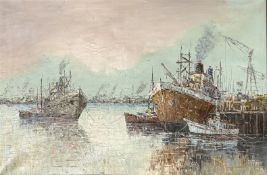 AFTER CLIFFORD WARREN ASHLEY - UNTITLED MARITIME SCENE - OIL ON CANVAS