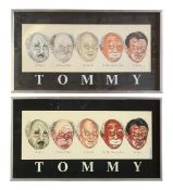 RICK BROOKES (B. 1948) - ORIGINAL TOMMY CARTOON DRAWING T/W A COLOUR PRINT