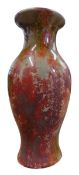 BERNARD MOORE POTTERY - FLAMBE BALUSTER VASE SIGNED '76