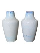 COBRIDGE STONEWARE POTTERY - 2000 PAIR OF HIGH FIRED GLAZED VASES