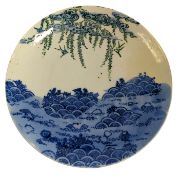 19TH CENTURY JAPANESE MIEJI PERIOD SEIKAIHA TRANSFER WARE CHARGER