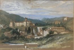 EDWARD RICHARDSON (1810-1874) - ISOLA DI SERA - 19TH CENTURY WATERCOLOUR PAINTING