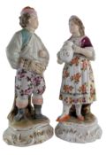 SAMSON OF PARIS - PAIR OF LATE 19TH CENTURY HAND PAINTED PORCELAIN FIGURINES