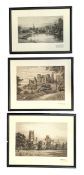 J. R. HUTCHINSON - THREE LATE 19TH/EARLY 20TH CENTURY ETCHINGS OF ENGLISH HERITAGE