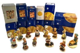 GOEBEL HUMMEL FIGURES - TWELVE BOXED PORCELAIN FIGURINES