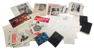 WRESTLING - LARGE COLLECTION OF AUTOGRAPHS