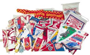 SPEEDWAY - LARGE COLLECTION OF VINTAGE PENNANTS