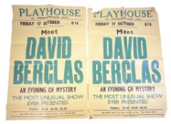 MAGIC - DAVID BERGLAS - TWO VINTAGE POSTERS
