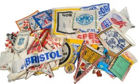 SPEEDWAY - LARGE COLLECTION OF VINTAGE PENNANTS AND MERCHANDISE