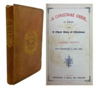 DICKENS, CHARLES: 1843 A CHRISTMAS CAROL, FIRST EDITION, SECOND ISSUE