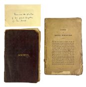 HOOD, TOM: A COLLECTION, INC. A PRESENTATION COPY OF EDWARD MOXON'S SONNETS