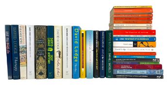LODGE, DAVID - THIRTY-THREE DAVID LODGE BOOKS, SIGNED & WITH LETTERS FROM THE AUTHOR