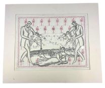 NACHSCHEN, DONIA C1930 THE RED LILY: ENDPAPER ILLUSTRATION