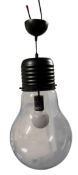 CONTEMPORARY DESIGN METAL & GLASS GIANT LIGHTBULB-SHAPED PENDANT LIGHT