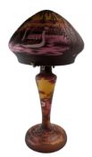 20TH CENTURY ART NOUVEAU STYLE CAMEO GLASS TABLE LAMP
