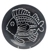 ROBERT PICAULT (1919-2000) - MID CENTURY 1950S STUDIO ART FISH PLATE