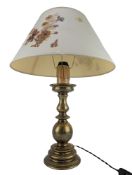 ITALIAN EARLY 20TH CENTURY HEAVY BRASS BULBOUS TABLE DESK LAMP