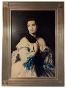 AFTER FRANZ XAVIER - LARGE FRAMED INTERIOR PRINT OF MADAME BARBE