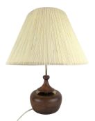 ARTHUR JACOBS - MODEL 1965 - MID CENTURY WALNUT & BRASS TABLE LAMP