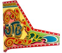 VINTAGE 20TH CENTURY FAIRGROUND JTB FERRIS WHEEL SIGN