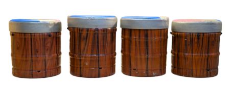 PIRATE ISLAND - MATCHING SET OF FOUR FAIRGROUND BARREL SEATS