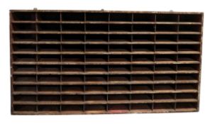 20TH VINTAGE MARINE / NAVAL SIGNAL FLAG CABINET / CUBBY HOLE