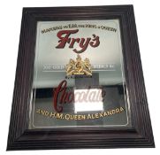 FRY'S CHOCOLATE - EARLY 20TH CENTURY HAND PAINTED ADVERTISEMENT WALL MIRROR