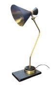 CONTEMPORARY DESIGN BLACK & GILDED METAL DESK TABLE LAMP