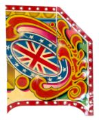 VINTAGE 20TH CENTURY FAIRGROUND TWO-PART PAINTED SIGN